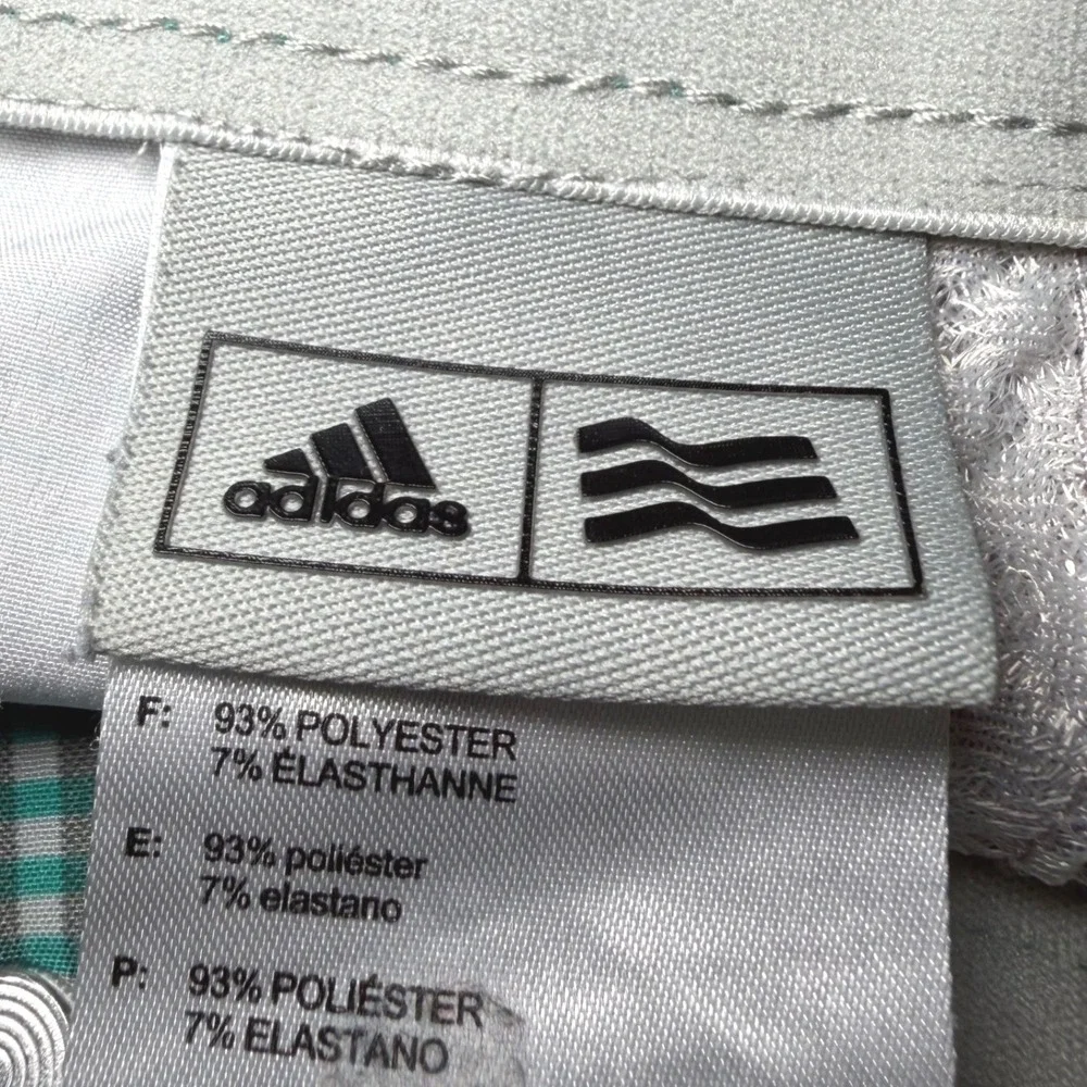 Adidas Mens Size 30 Ultimate 365 Golf Shorts Green White Gingham Check Preppy
